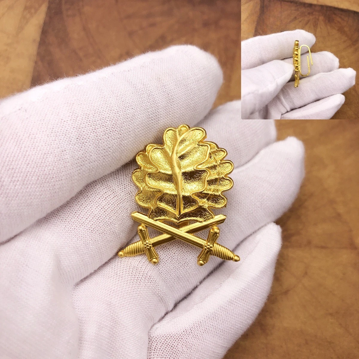 1pc Prussia Oak Leaf Badge Accessories Knight's Iron Cross Accessory Commemorative Medal Brooch Accessories Decoration Crafts view 5