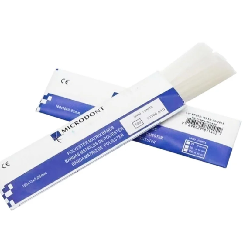 

10Box Dental Polyester Matrix Bands Clear Matrice Strips Stainless Steel Matrix Retainer Handle Dentistry Clinical Consumables