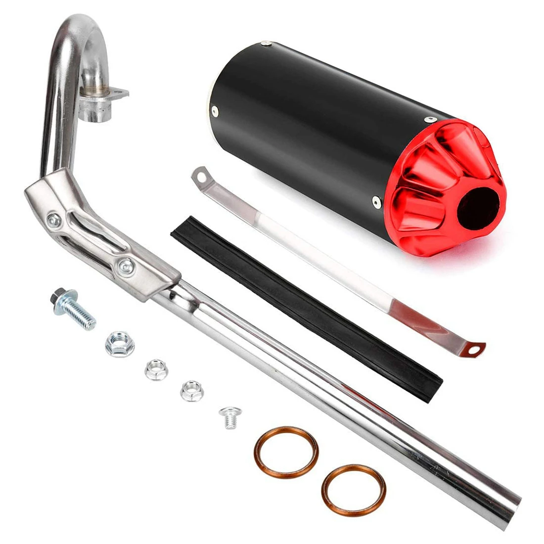 Exhaust Muffler Pipe for Honda CRF50 XR50 70Cc 110Cc 125Cc Taotao DB14 DB10 SSR SR110 Rocketa Xpro Db-X20 SDG, Red