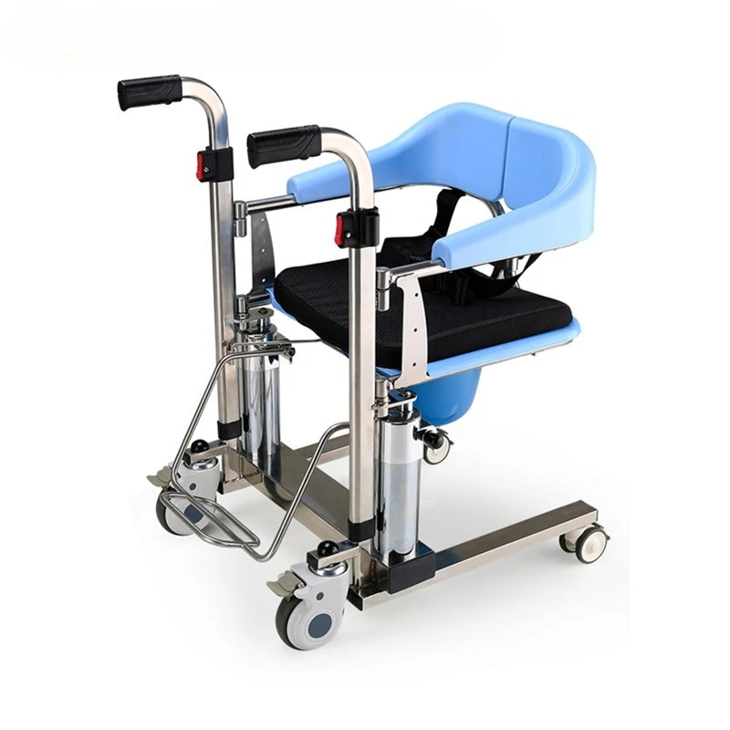 

Patient transfer Chair Hydraulic Lift Adjustable Height Commode Chair Easy To Move From Bed to Chair Wheelchairs For Seniors