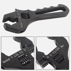 AN3-AN16 Adjustable Aluminum Hand Tools Oil pipe wrench Hose wrench Auto repair tools Hose fitting wrench