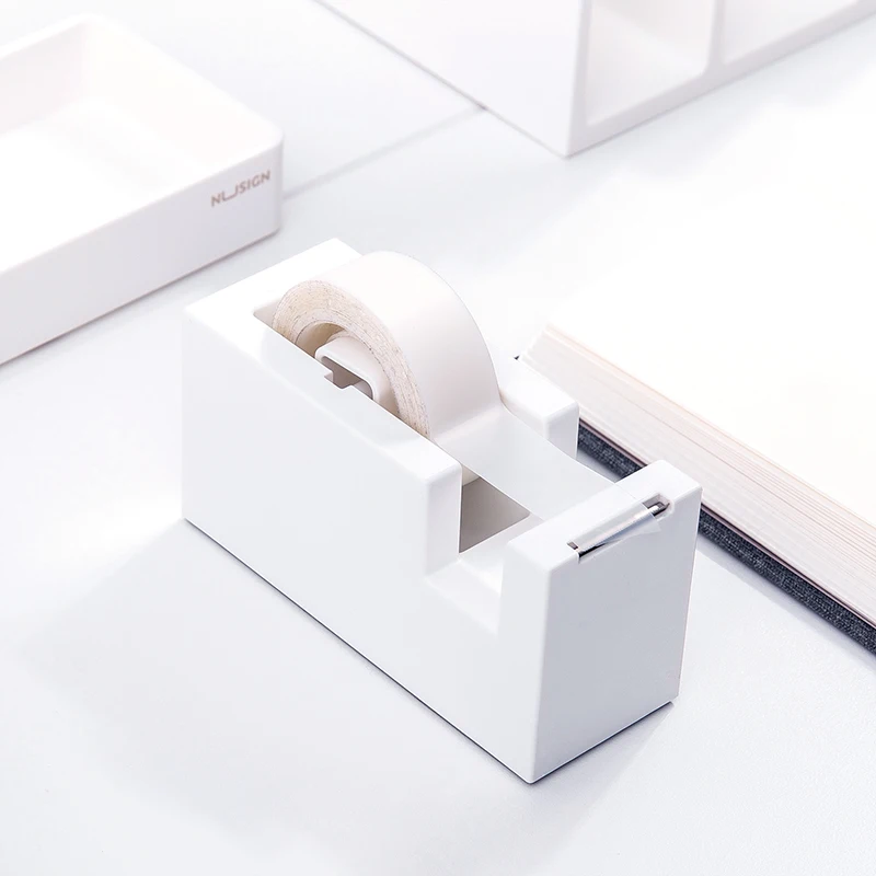 Deli Nusign NS121 Tape Dispenser Multicolor European Style w/ Cutter Fashion Belt Seat Adhesive Tape Holder for Office & School