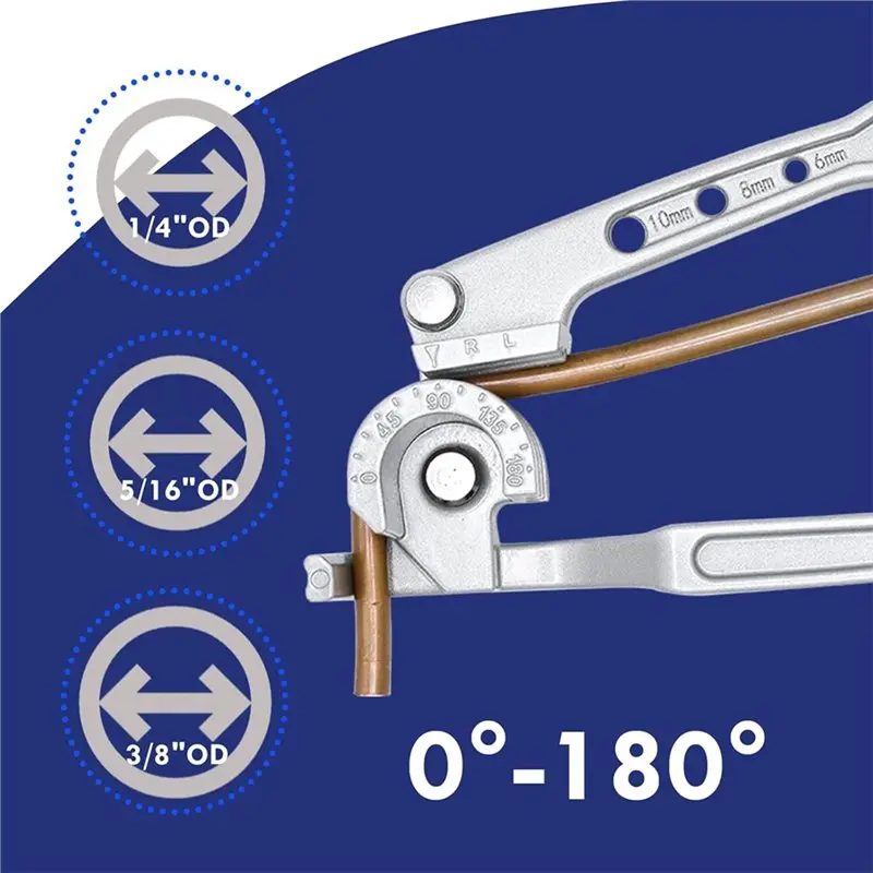 DTA4-Multifunctional Pipe Bending Tool Bender 6 8 10 Mm 0-180° AC Copper Aluminium Brass Bending Pliers Metric
