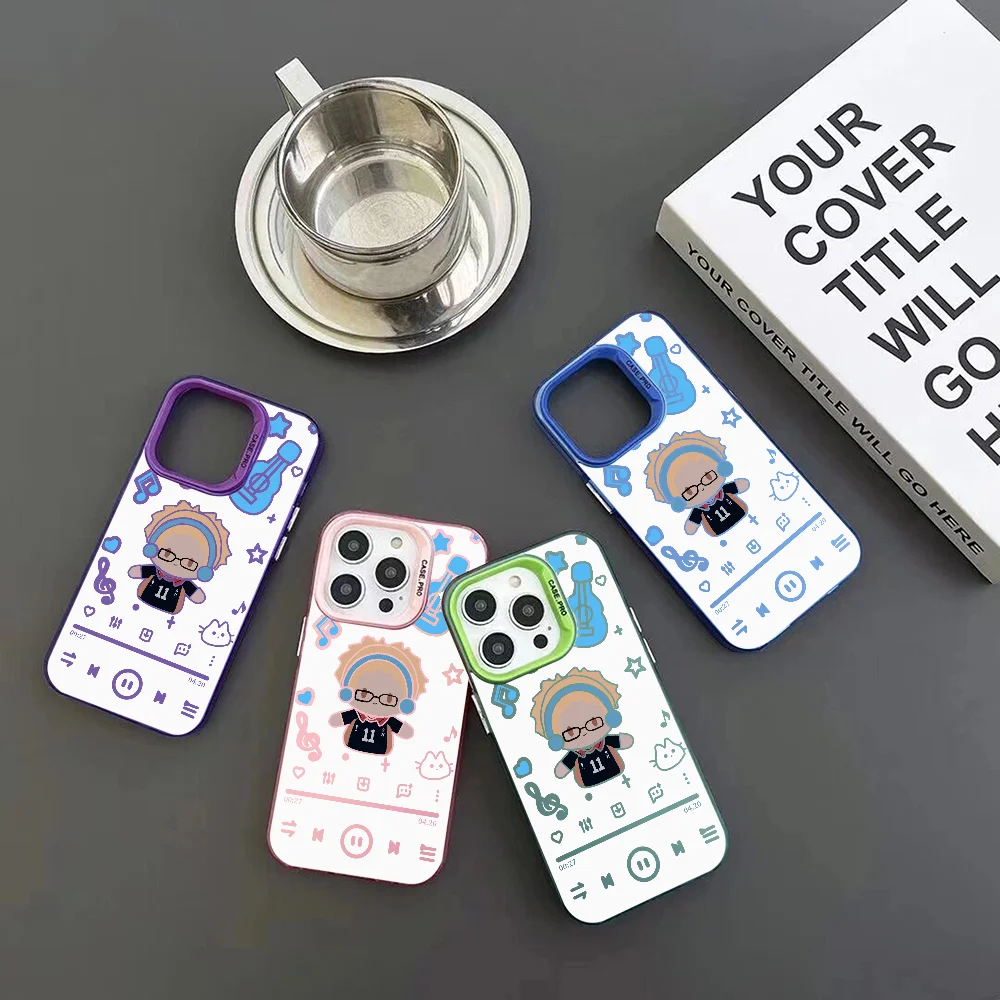 

Haikyuu Anime Cartoon Cute Phone Case IMD Color Silver Shell For IPhone 16 15 14 13 12 Pro Max Plus