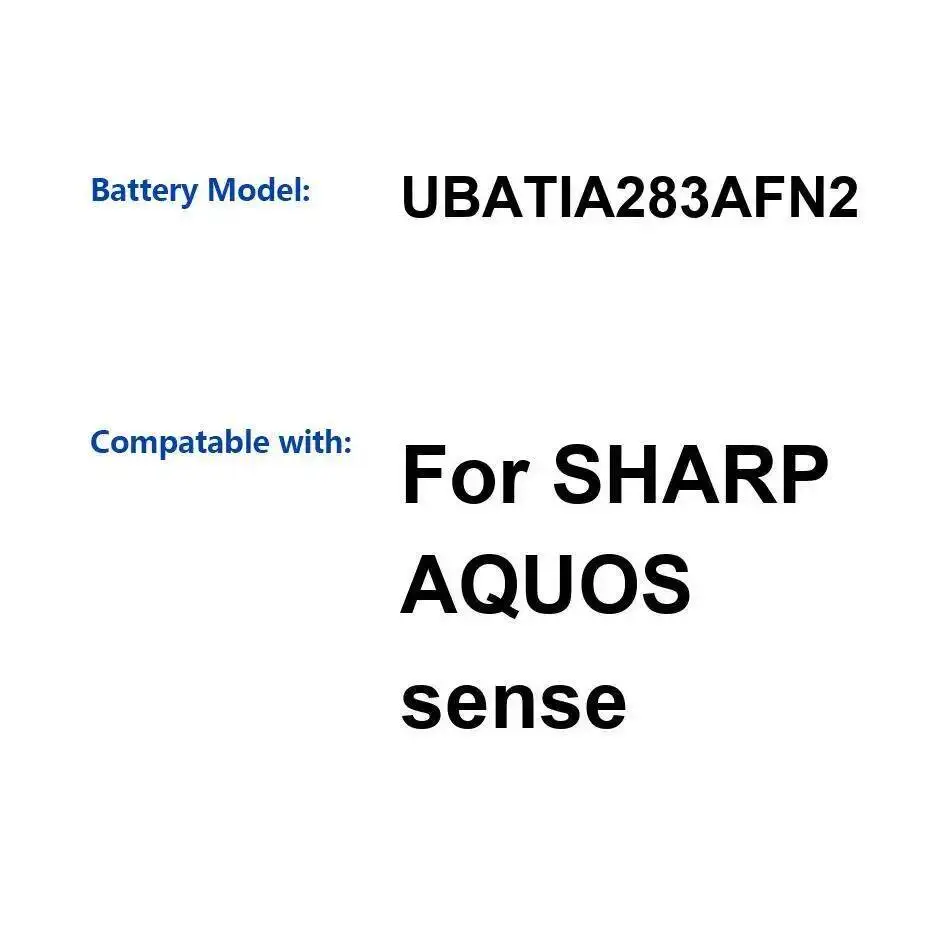 

Durable For Sharp Aquos Sense UBATIA283AFN2 Mobile Phone Battery 2700Mah Fast Charging