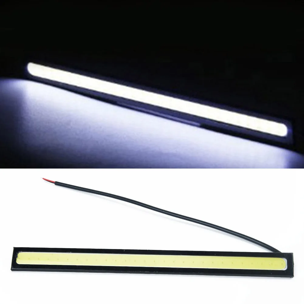 10x 17CM Super Bright Car Daytime Run Lights Waterproof 12V LED COB Car Fog Light White Strip Lights Bar Driving Large Lights