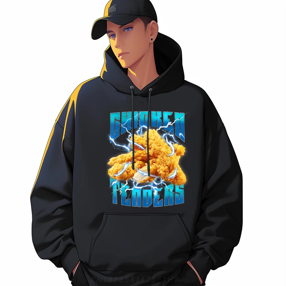 

Chicken Tenders Funny Chicken Tenders Sweatshirt For Men Outdoor Hoodies Casual Hip Hop O Neck Hoodies Long Sleeve