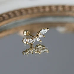 ROXI-Pendientes de plata 925 para mujer, aretes con forma de flor, Rayo, mariposa, Cruz, símbolo, corona, ojo, Piercing