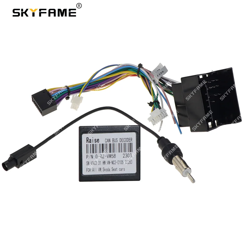 SKYFAME سيارة الأسلاك تسخير محول Canbus صندوق لفولكس واجن جولف بيتل لافيدا توران بولو باسات رائع اليتي اوكتافيا VW-RZ-08