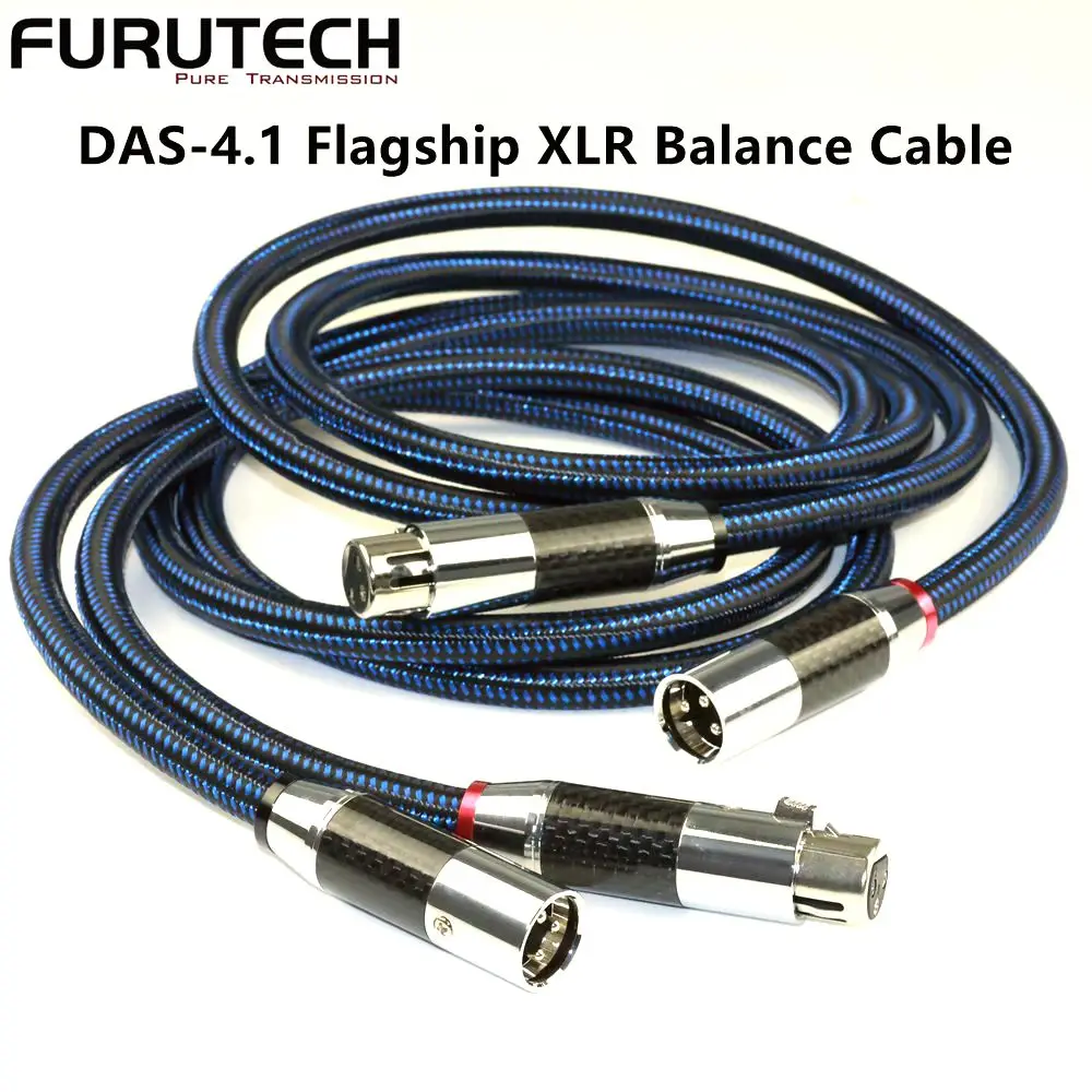 Furutech DAS4.1 XLR Balanced Cable Alpha OCC DUCC 7N Copper HiFi Audio Interconnect Wire Gold Plated Plug For DAC Amplifier