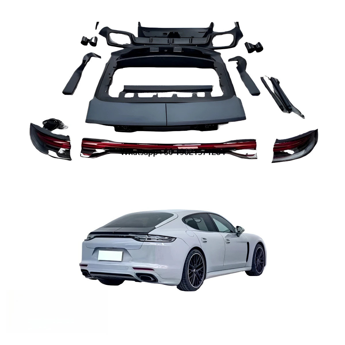 

Высококачественные передние и задние автомобильные бамперы в сборе, сквозные задние фонари, крышка багажника, подходит для Panamera 970, обновление 971