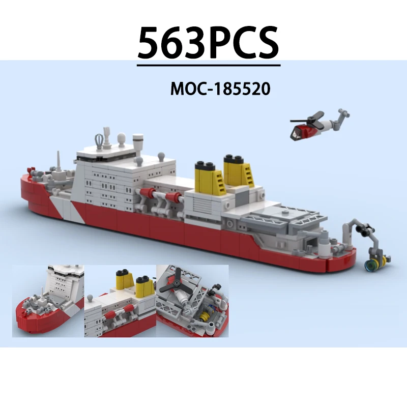 

Конструктор MOC-185520 «Ледокол береговой охраны» - модель для сборки CSM004, 563 детали, детский подарок на Рождество и Новый год