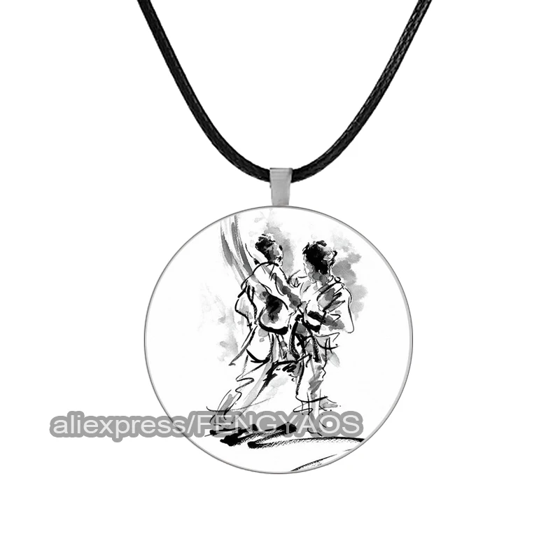 Oyama Kyokushin Karate Necklace for Men Accessories for Men Cool Kung Fu Rope Necklace Gift for Boy