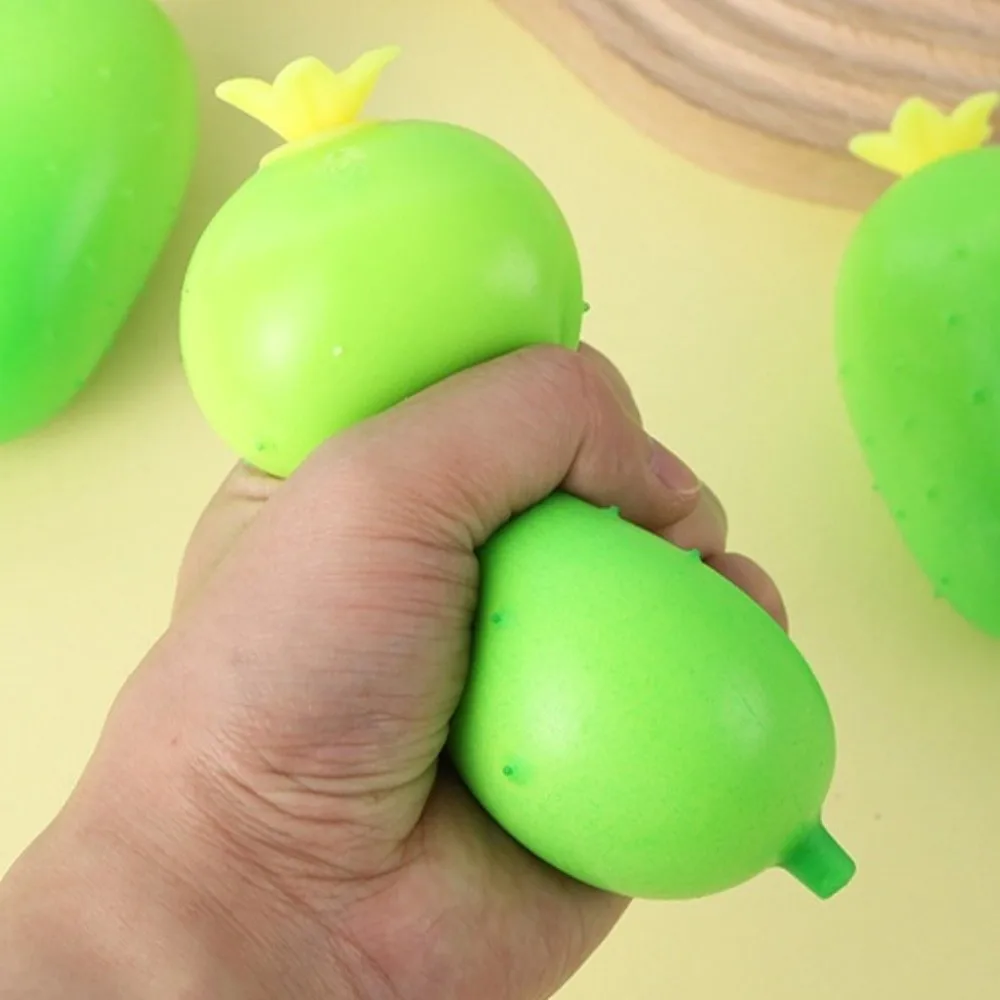 Funny Simulated Cucumber Squeezing Toy Elastic Vegetable Shape Cucumber Squeeze Model Cartoon Soft Vegetable Pinch Photo Prop