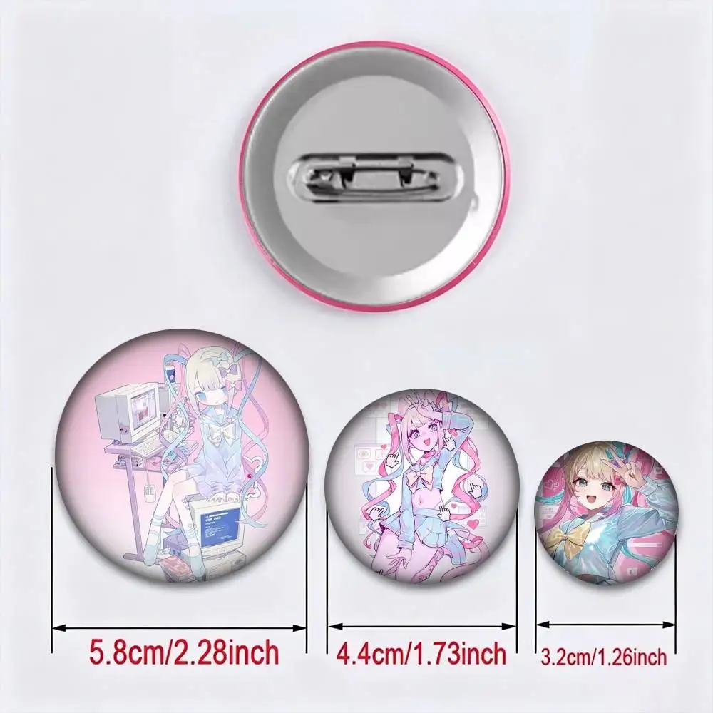 K-Kangel Needy Streamer Overload 2 25 32 44 58 75mm Badges Personalized Round Brooches Pins Accessory Gift