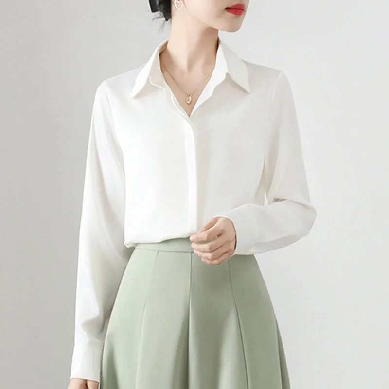 

Office Lady New Black Women Shirt Blouse Long Sleeve Turn Down Collar Shirt Blouse Women Tops Camisas De Mujer Blusas 2026 Q4793