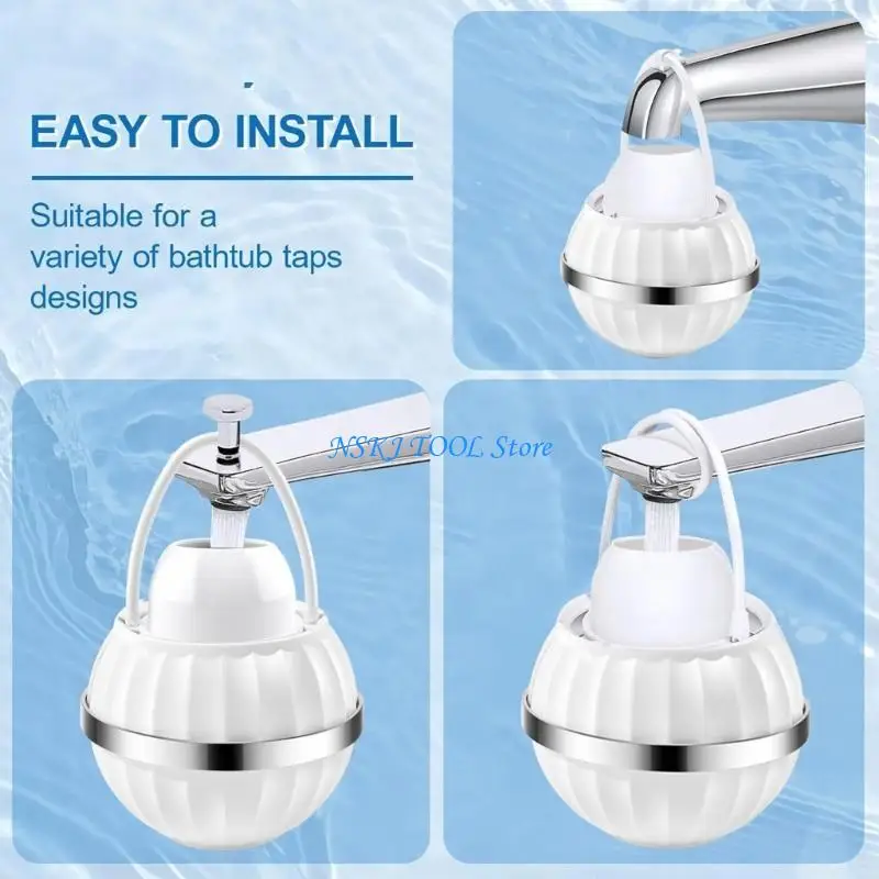 

L8RC Portable Hangings Bath Filter Removes Contaminants Shower Water Filter 8 Layer Filtration Bathtub Water Filter