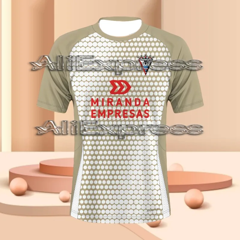 

2025 New Mirandés Short-sleeved Football Shirt Kids_Adults Oversized Quickdry Training Football Uniform Breathable Jersey，Moto T