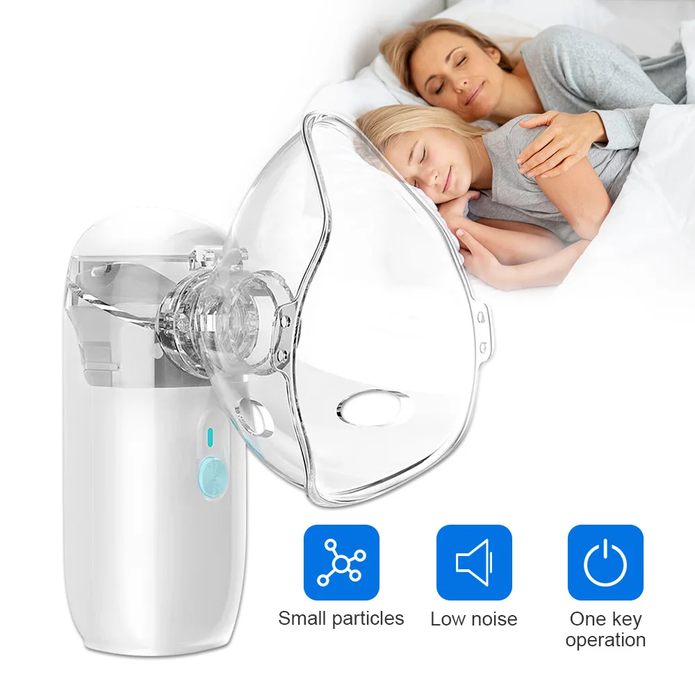 Mini Mesh Portable Nebulizer Medical Silent Ultrasonic Inhaler Mobile Steam Device Runny Nose Inalador For Child Adult Atomizer