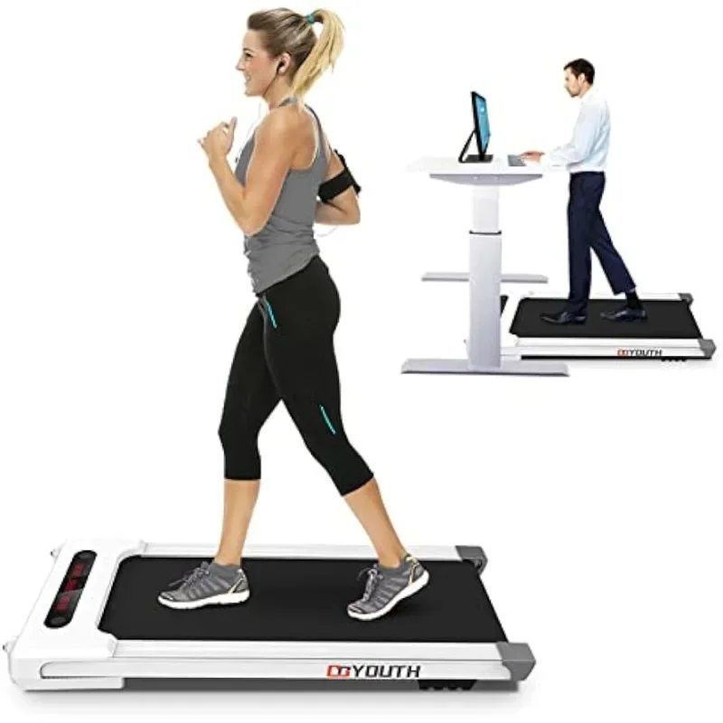 

2 in 1 Under Desk Electric Treadmill Motorized Exercise Machine with Wireless Speaker, Remote Control and LED Display