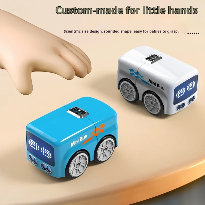 Advanced Mini Desktop Toy Car Gesture Sensing Obstacle Avoidance Follow‑Mode Induction Bus Kids Remote Control Toy Vehicle Gift