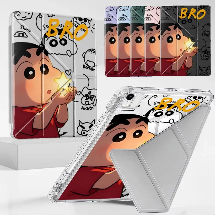 

Cra-Yon Shin-Chans Anime Tablet Case For iPad Air 4 5 M3 M2 1 2 M4 11inch Pro 11th 10th 9th 8th 7th 12.9inch Mini 6 7 Pro 2025