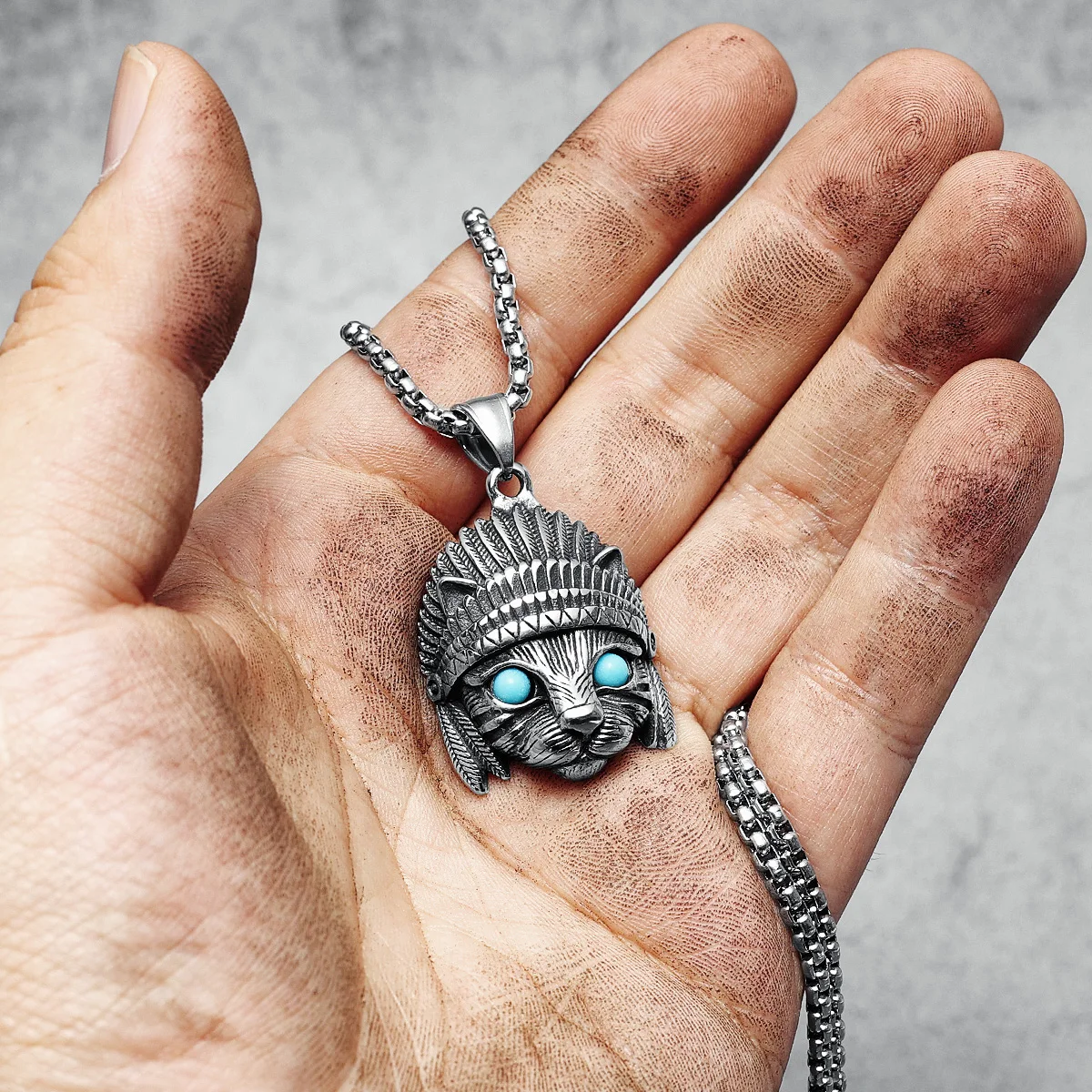 Vintage Tribal Cat Head Pendan - The Ethnic Fashion review and price