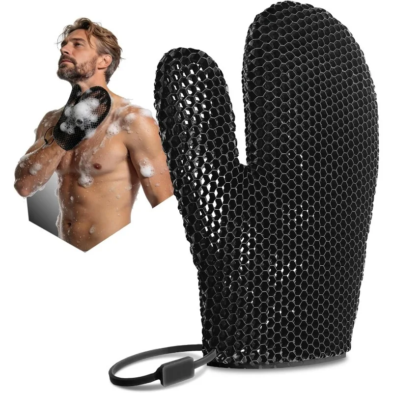 Guante Exfoliante de Panal de Abeja para Rostro y Cuerpo, Limpieza Profunda, Secado Rápido, Guante de Ducha de TPU, Herramientas de Baño y Spa para Hombres y Mujeres