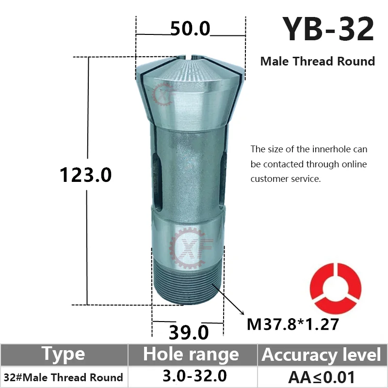 YB-32 Manual Instrument Lathe Spring Collet Round hole