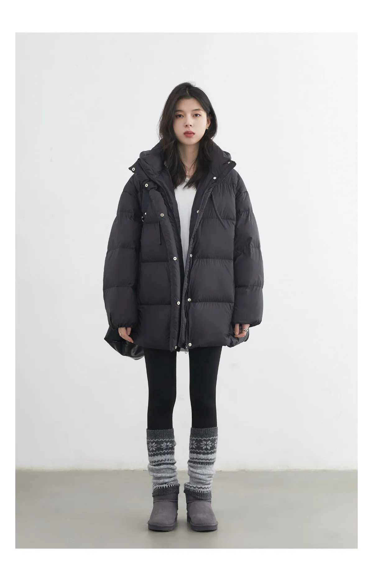 CHIC VEN New Women Down Jacket Solid Loose Casual Hooded Ladies Down Jacket for Woman 90 White Duck Down Coat Autumn Winter 2025