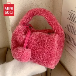 Cute Plush Shoulder Bag 2024 New Fashionable and Versatile Simple Leisure Chain Pillow for Girls Crossover Colorful Soft Large