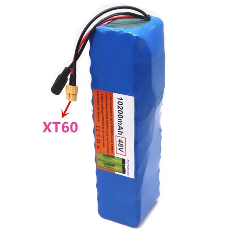 High Capacity Lithium-ion Battery 48 V 10.2Ah 1000 W 13s3p, Scooter + Battery with BMS Discharge Device