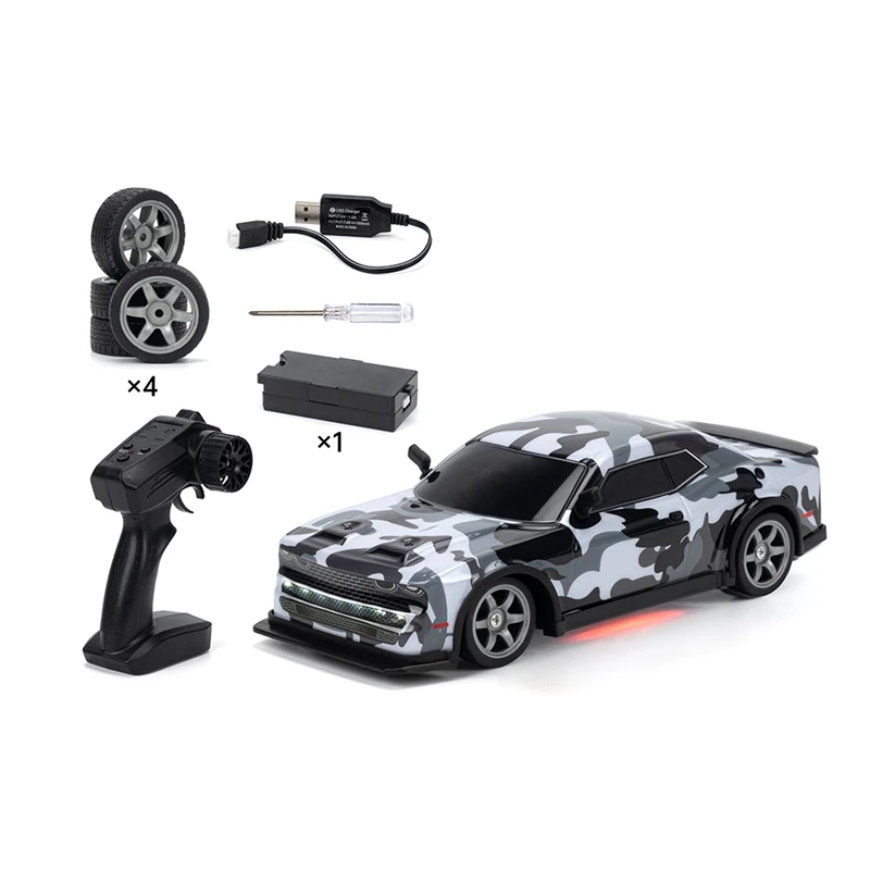 1:16 RC Drift Car 25KM/H 4WD High Speed RC Cars, With LED Lights, Extra Tires For Adults For Kids