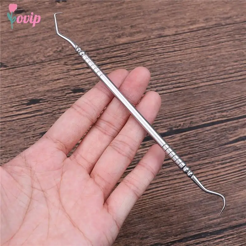 

1pcs Teeth Clean Hygiene Probe hook Pick Stainless Steel Dental Tool Double Ended Dental Explorer Instrument