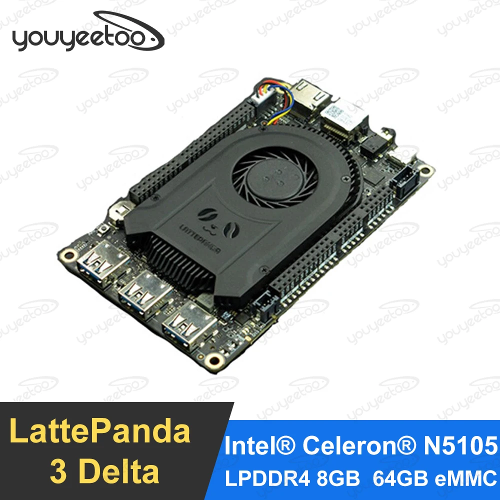 

LattePanda 3 Delta 864 — одноплатный компьютер Intel Celeron N5105 Windows/Linux, четырехъядерный процессор LPDDR4, 8 ГБ/64 ГБ, графика eMMC UHD