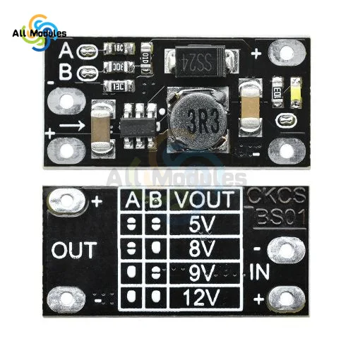 10PCS 1.5A Multi-function Mini Boost Module Step Up Board 5V8V9V12V LED Indicator Diy Voltage Module 3.7V lithium battery boost