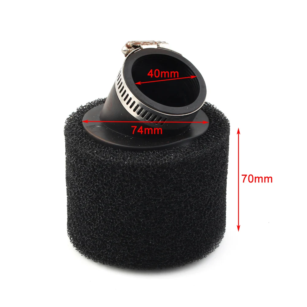 40mm Angled Black Foam Universal Motorcycle Air Filter for XR50 CRF50 XR CRF 110CC 125CC 150CC Buggy DIRT BIKE Motorcycle ATV