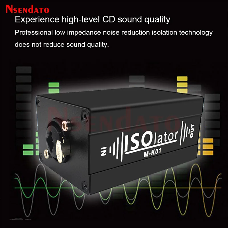 Dual Channel 6.5 XLR Mixer balanced Audio signal Isolator Eliminates Current Noise Audio Signal Isolator For audio System