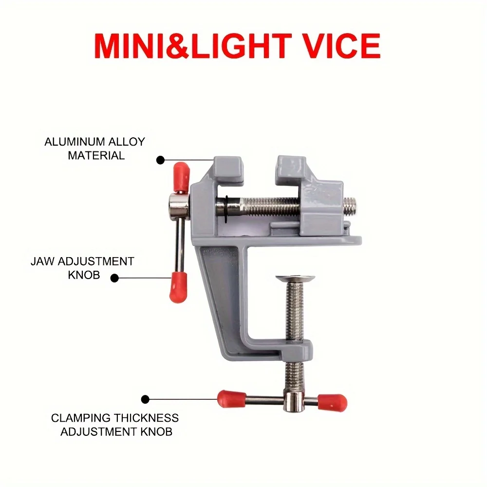 

Aluminum Mini Table Clamp Small Bench Vice Jeweler Hobby Clamps DIY Mold Craft Repair Tool Portable Work Bench Screw Vise