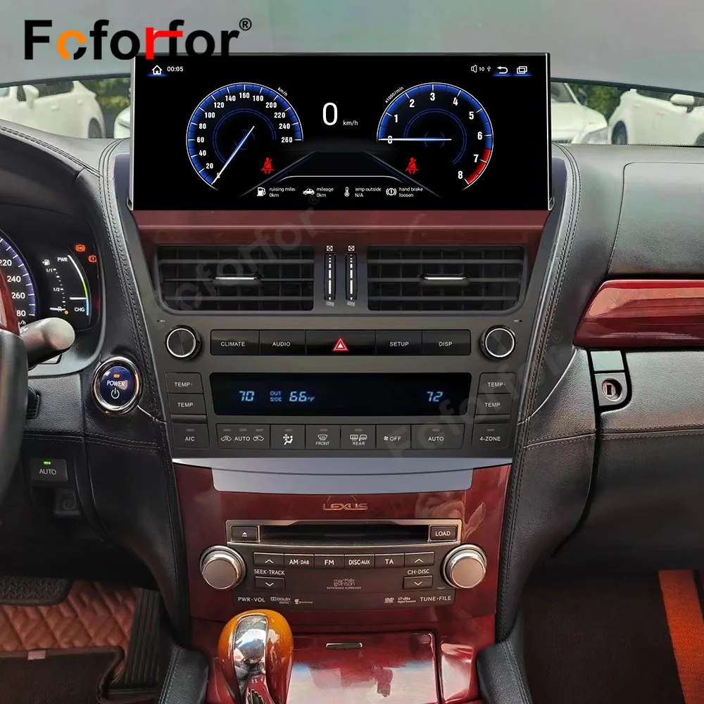 ترقية أندرويد 13 QLED شاشة السيارات ستيريو لكزس LS460 LS600 2006-2012 سيارة لتحديد المواقع والملاحة رئيس وحدة مشغل وسائط متعددة وسائل الإعلام