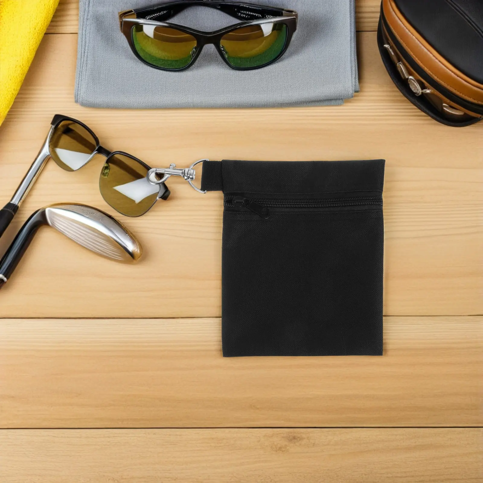 

Набор из 2-х компактных нейлоновых чехлов для гольф-ти с застежкой-молнией и вращающимся зажимом-крабом, портативный органайзер, аксессуары для гольф-сумок для мужчин и женщин