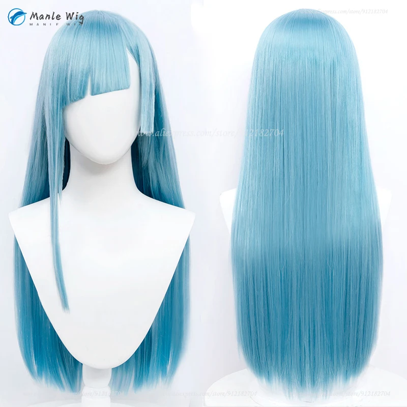 65cm lange Miwa Kasumi Cosplay Perücke gerade blaue Frauen Perücke hitze beständige synthetische Haare Halloween Party Cosplay Anime Perücken