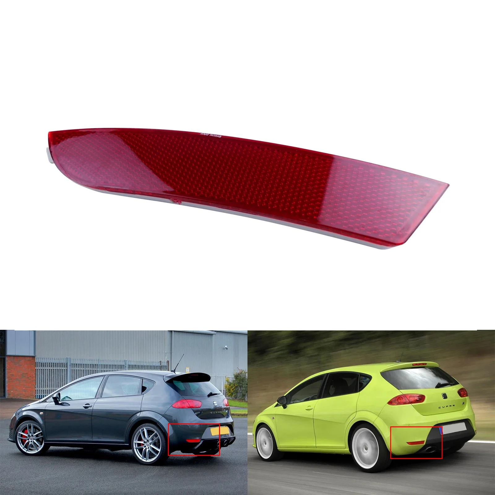 Left Hand Side Rear Bumper Reflector Red Lens For Seat Leon FR Cupra 05-12 Car Parts Body Cover 1P0945105E