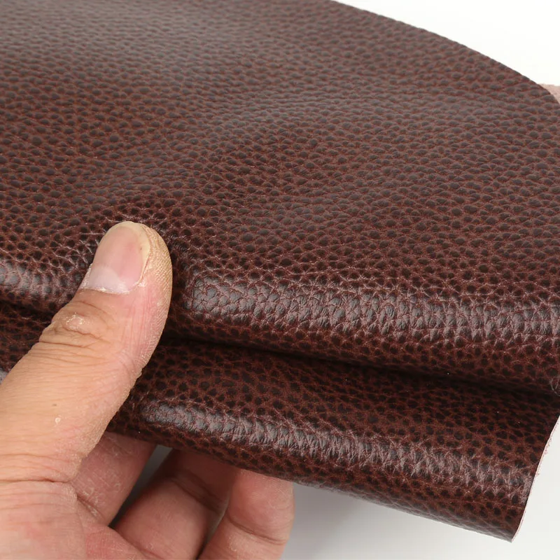 Deep Brown Dual Tone Genuine Leather Material 1.5mm Red Brown Set Color Top Layer Cowhide Retro Sofa Headboard Seat Furniture Le