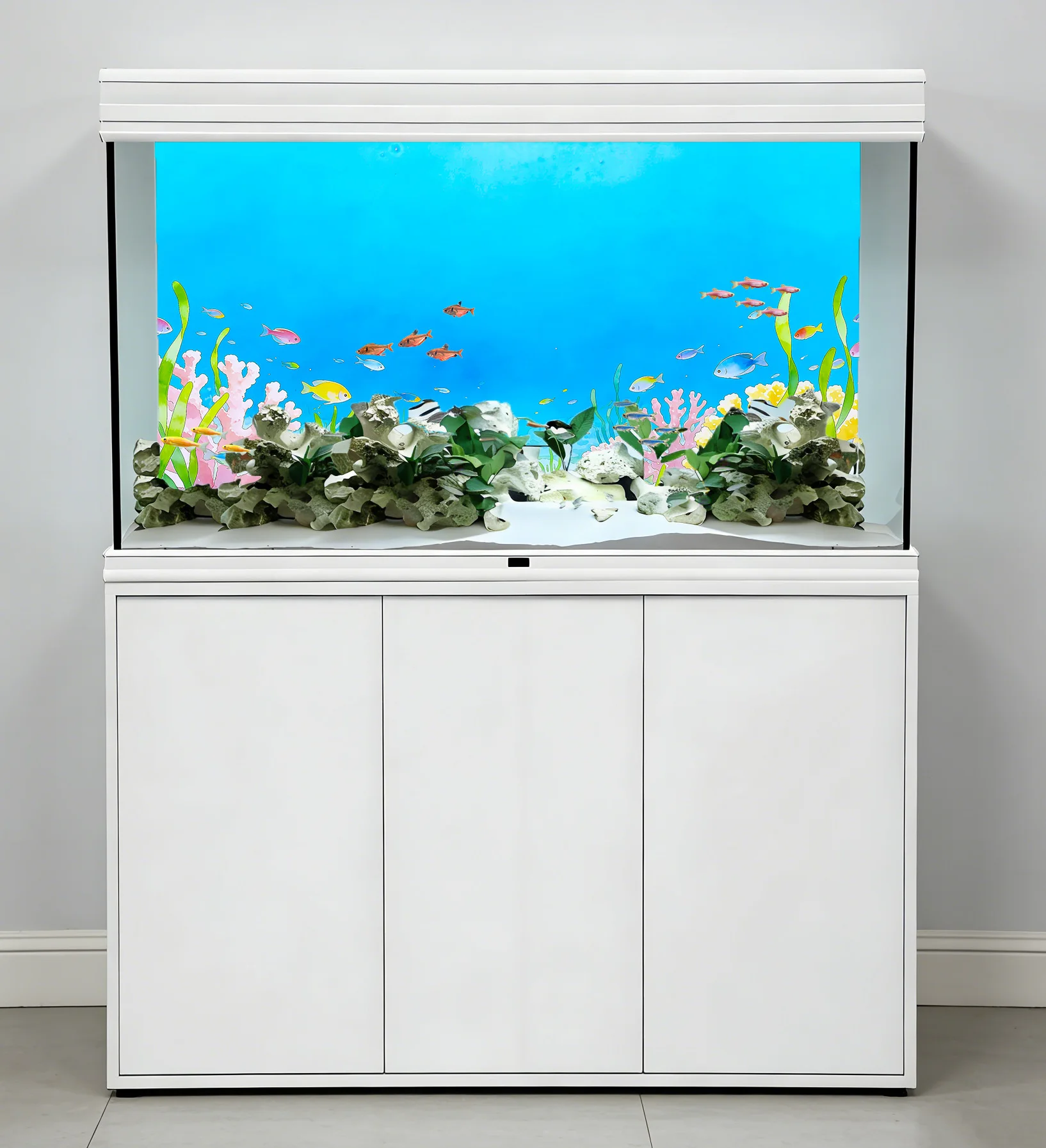 Flussbett-Treibholz, Aquarium-Hintergrundbild, Aquarium-Hintergrundaufkleber, Selbstklebend, Aquarium-Landschaftsgestaltung Dekor – Detail 40