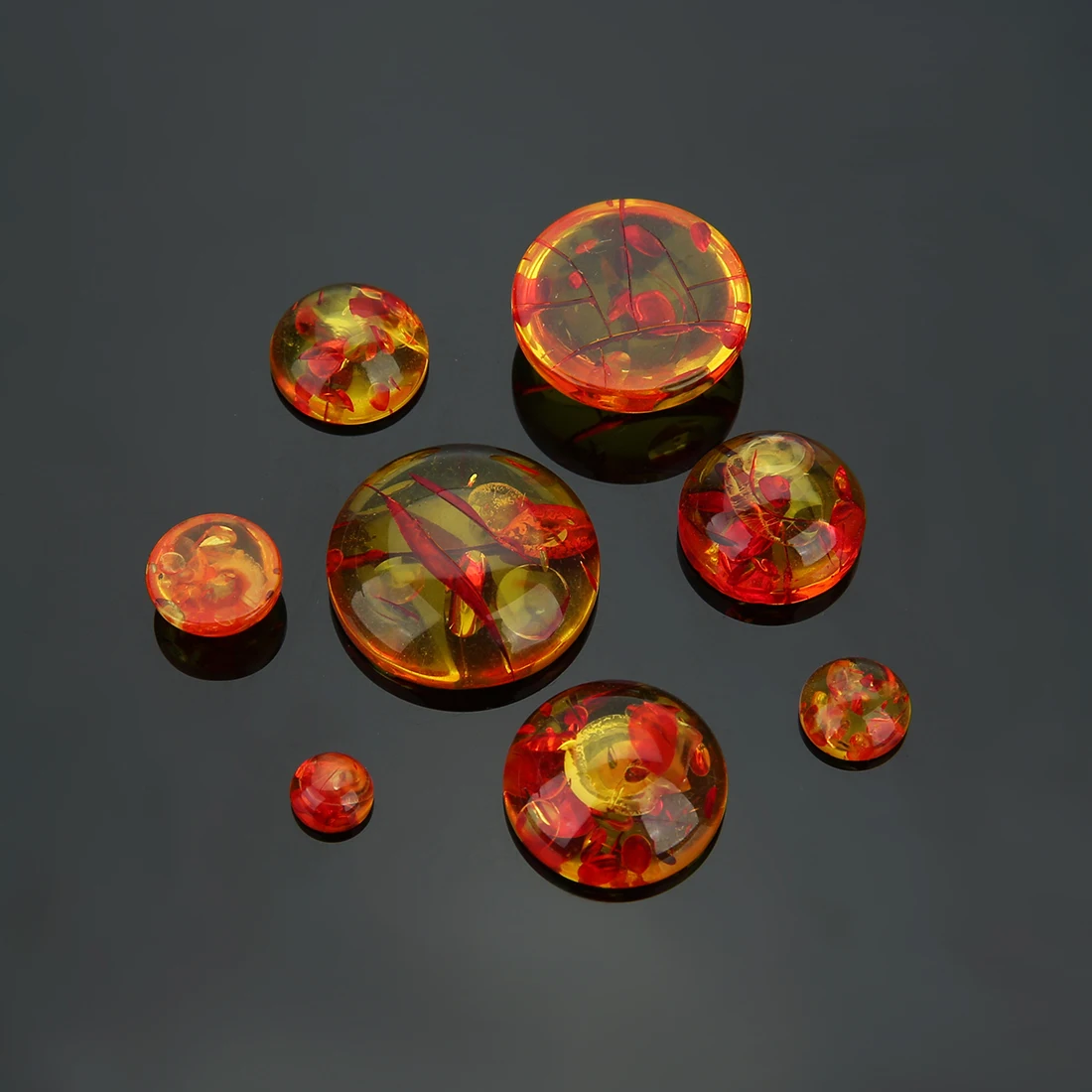 20 قطعة/الوحدة 6 8 10 12 18 20 مللي متر الجولة تقليد العنبر كابوشون لصنع المجوهرات راتنج مسطح كابوشون خواتم ذاتية الصنع قلادة