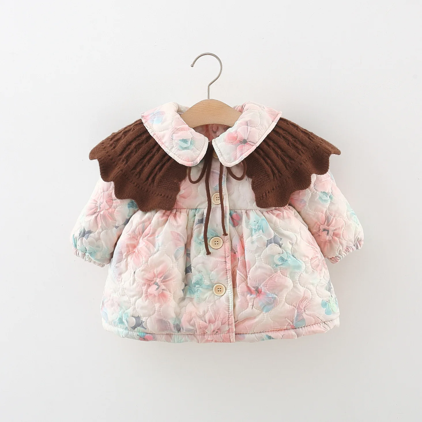 Winter New Color Dyed Children\'S Long Sleeved Clothes, Fashionable Korean Style Baby Girl Coat (9 Months -3 Years Old)