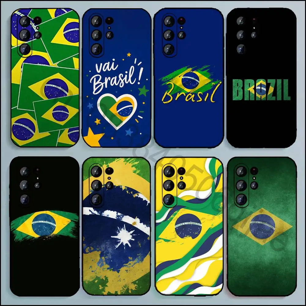 B-Brazil Phone Case For Samsung Galaxy A20 21 22 31 32 52 53 72 73 80 91 Soft Black Cover