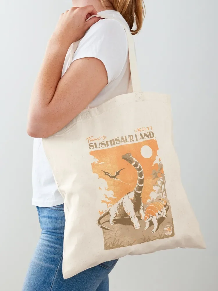 Sushisaur Land Tote Bag Big bag cute tote bag Women's shopper