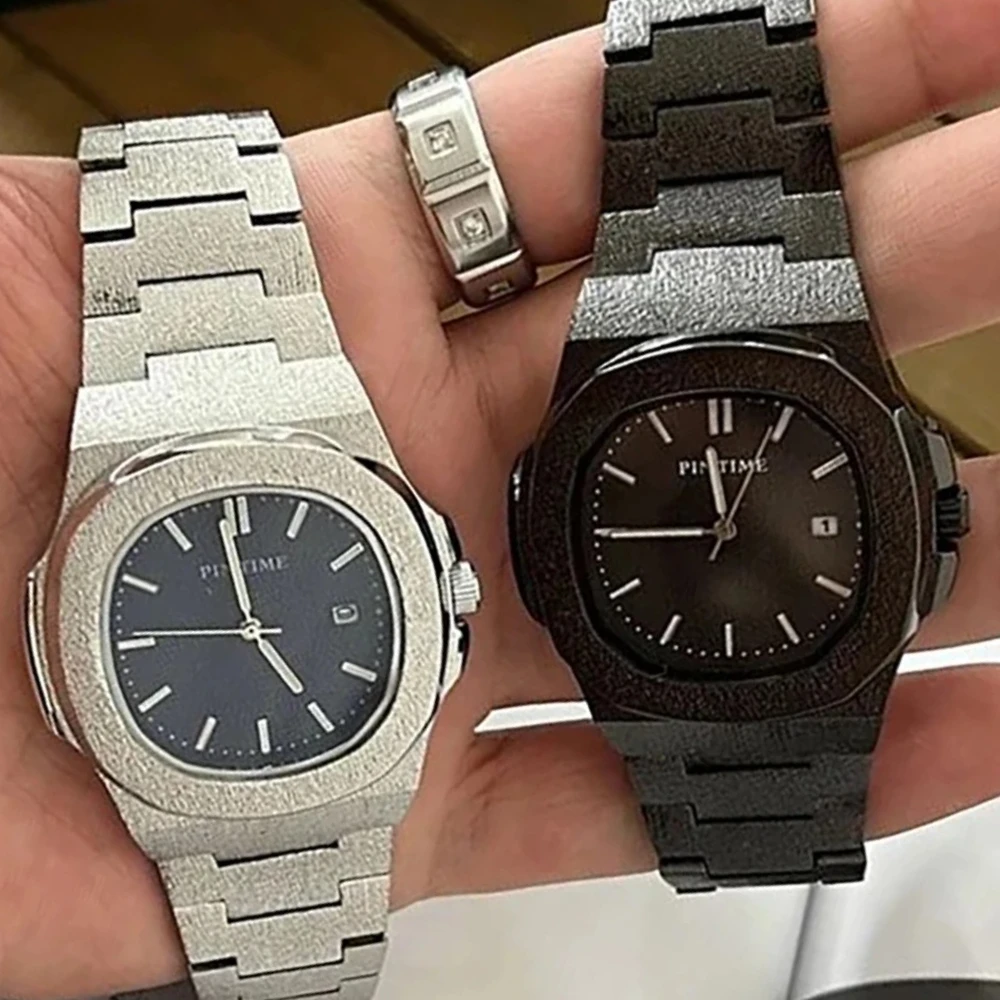 

Frosted Case Black Matte Material Business Quartz Watch Men High Quality Cool Dial Classic Personality Watches Men Luxury Clcok